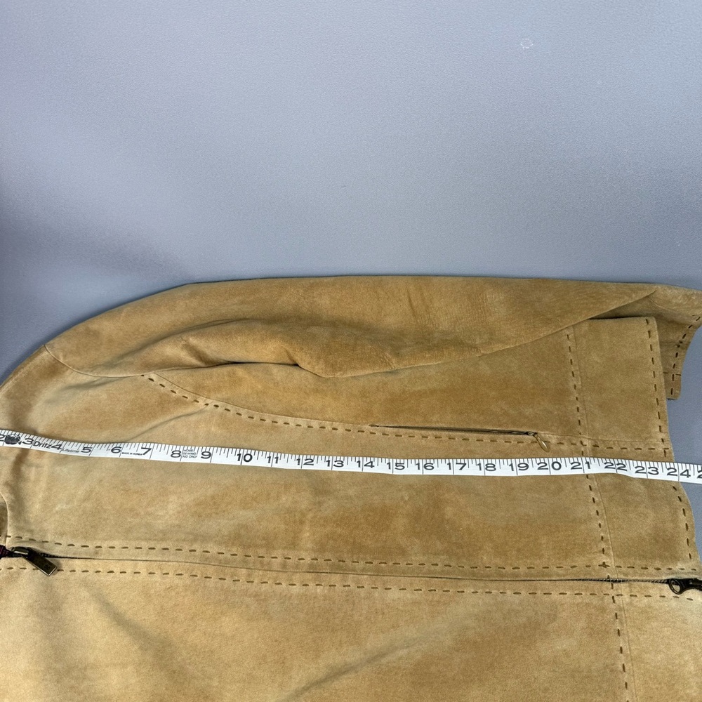 Gear For Sports Tan Suede Leather Jacket with Whipstitch Detail - Picture 10 of 12